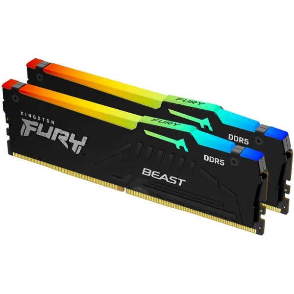 RAM DDR5 32GB (2x16GB) 6000MHz Kingston Fury Black RGB KF560C30BBAK2-32 Slika 1