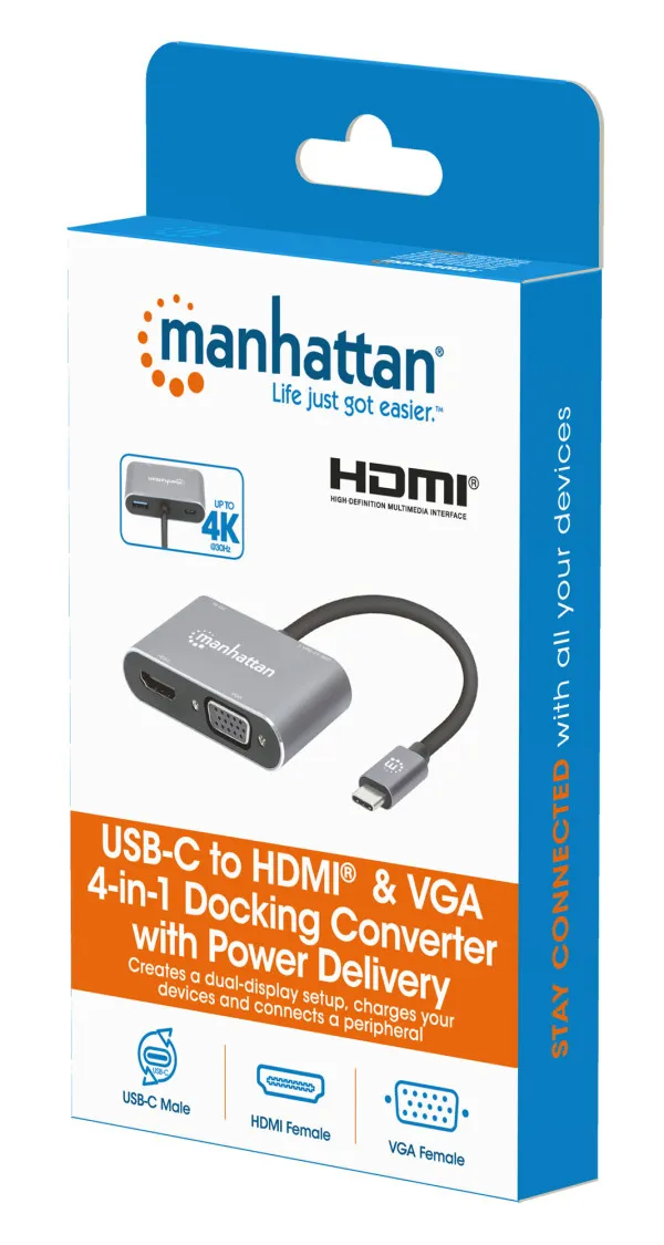 Docking station Manhattan 130691 USB-C - VGA/HDMI/USB 3.0/PD 87W Slika 7