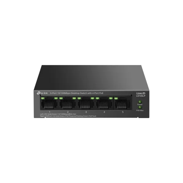 TP-Link LAN Switch TP-LINK LS105LP 5port 10/100 4-PoE metalno kućište Slika 1