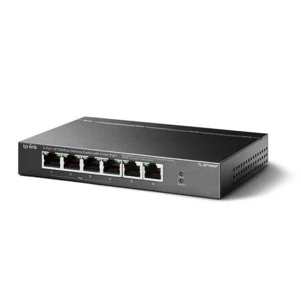 TP-Link LAN Switch TP-LINK TL-SF1006P 6-port 10/100 4-Port PoE+ Slika 2