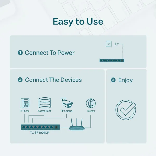TP-Link LAN Switch TP-LINK TL-SF1008LP 10/100 8port/4PoE Slika 4