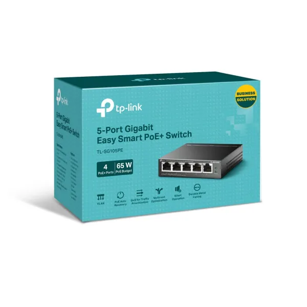 TP-Link LAN Switch TP-LINK TL-SG105PE 5port 10/100/1000Mbps/4PoE/Metal Slika 4