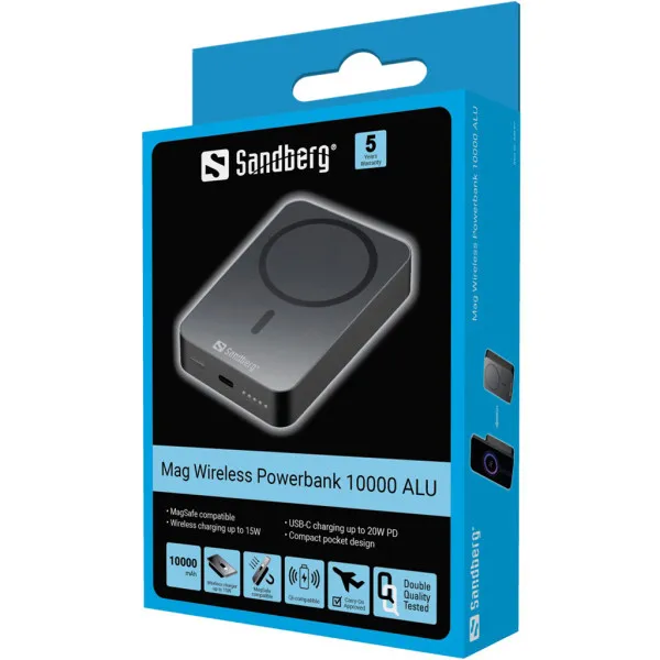 Powerbank Sandberg Mag 420-97 10000mAh Wireless ALU Slika 4
