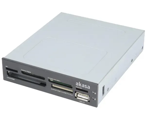 Citac kartica 3.5" Akasa AK-ICR-07 Internal 6-Port Card Reader - black Slika 1