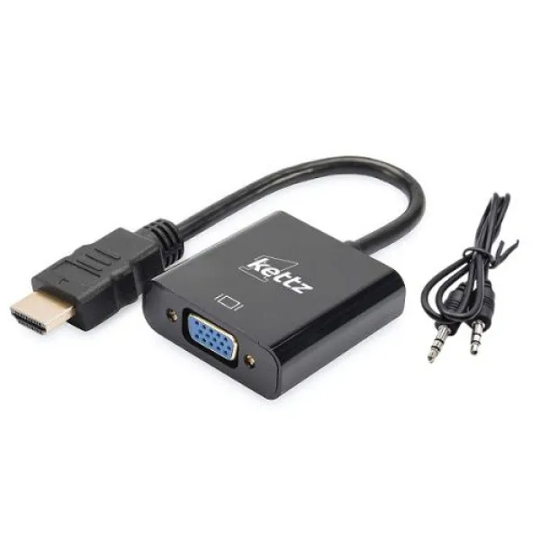 Adapter Kettz HV-5500 HDMI-VGA M/F + audio Slika 1