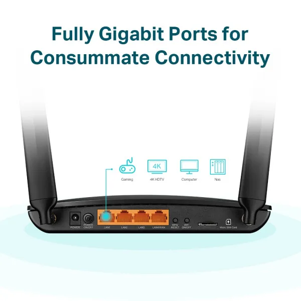 TP-Link LAN Ruter TP-LINK Archer MR600 AC1200 WiFi DualBand 4G SimSlot Slika 3