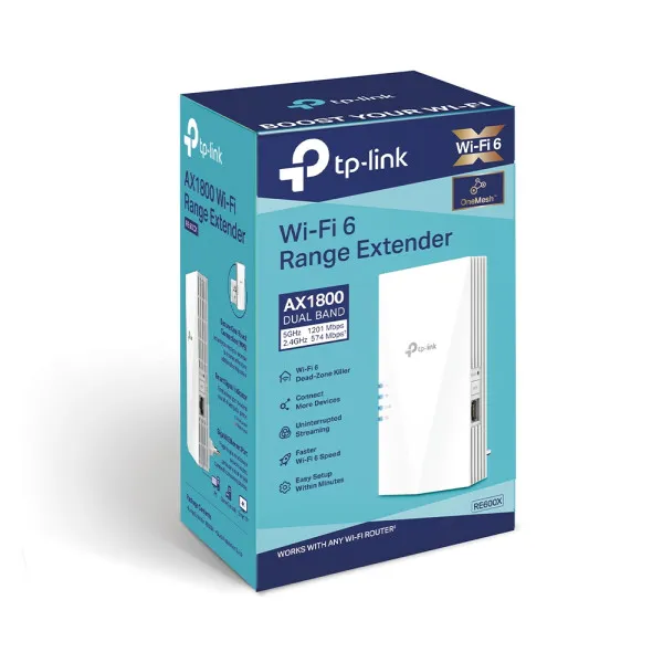 TP-Link LAN Range extender TP-LINK RE600X WiFi 6 AX1800/bual band Slika 3