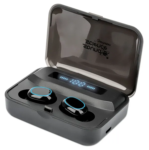 Slušalice TWS Manhattan 180382 Bluetooth 5.0 crne Slika 1