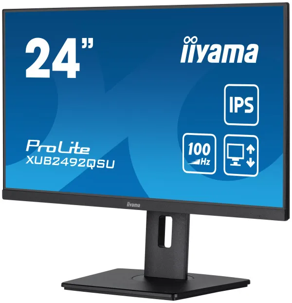 iiyama Monitor 23.8" Iiyama XUB2492QSU-B1 IPS 2560x1440/100Hz/0.5ms/HDMI/DP/USB/zvučni Slika 2