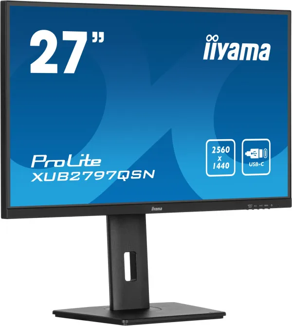 iiyama Monitor 27" Iiyama XUB2797QSN-B2 IPS 2560x1440/100Hz/1ms/HDMI/DP/USB/zvučnici Slika 3