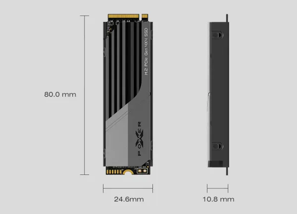 SILICON POWER SSD Silicon Power M.2 NVMe 2TB XS70 7,300MB/s/6800Mbs SP02KGBP44XS7005 Slika 3