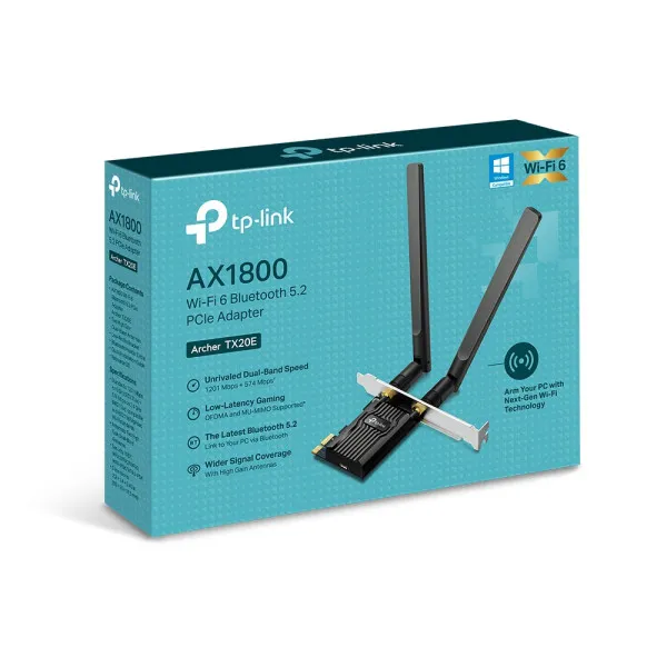 LAN MK PCI-E TP-Link Archer TX20E WiFi AX1800/Bluetooth 5.2 Slika 5