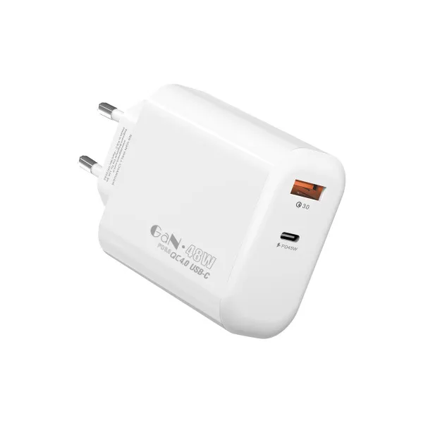 Strujni adapter S-link SL-EC68 45W PD30W/QC 18W USB-A/USB-C Brzo punjenje Slika 4