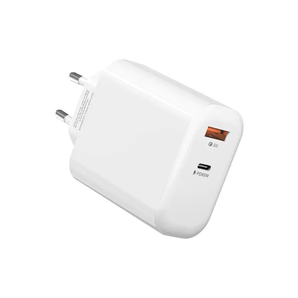 Strujni adapter S-link SL-EC69 65W PD 45W/QC 18W USB-C/USB-A Brzo punjenje Slika 3