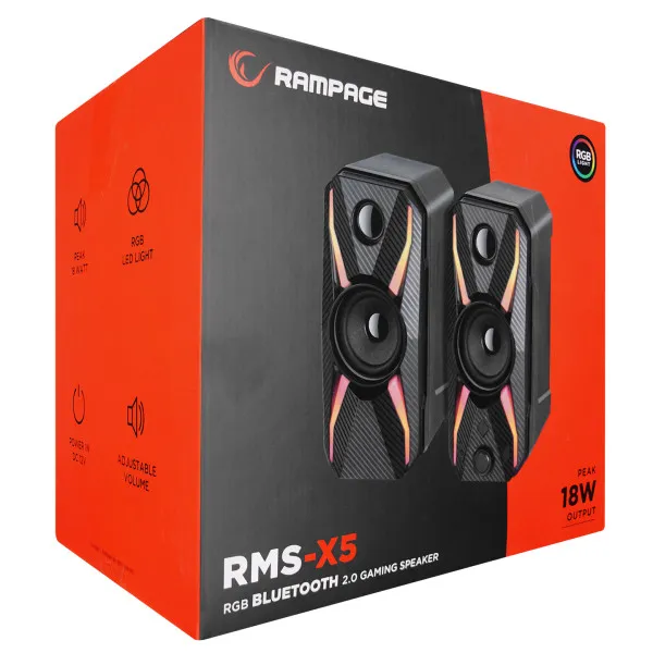 Zvučnici 2.0 Rampage RMS-X5 3Wx2 USB RGB Slika 4