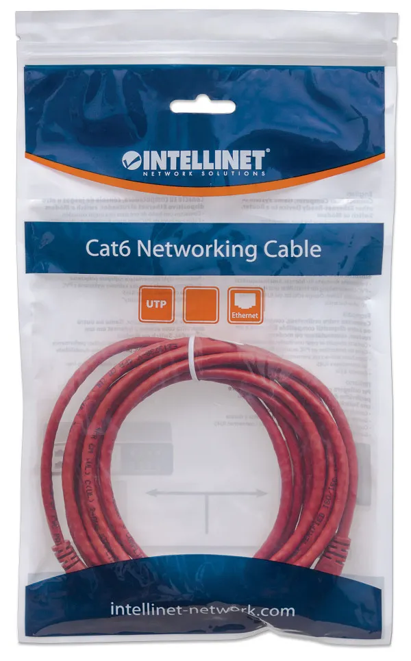 Intellinet LAN UTP kabl intellinet 342155 Cat6 CCA/Crveni/1,5m Slika 2