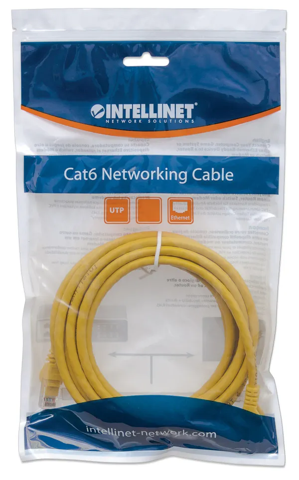 Intellinet LAN UTP kabl intellinet 342377 Cat6 CCA/Žuti/3m Slika 2