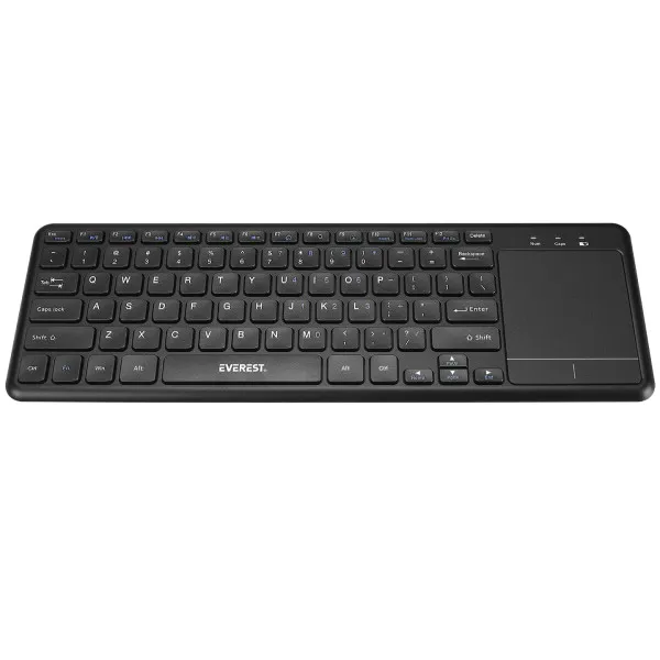 Tastatura WiFi Everest EKW-155 TouchPad US crna Slika 3
