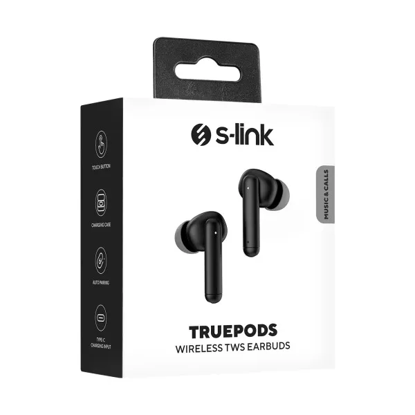 S-link Slušalice sa mikrofonom S-Link TruePods TWS IPX4 Bluetooth crne Slika 6