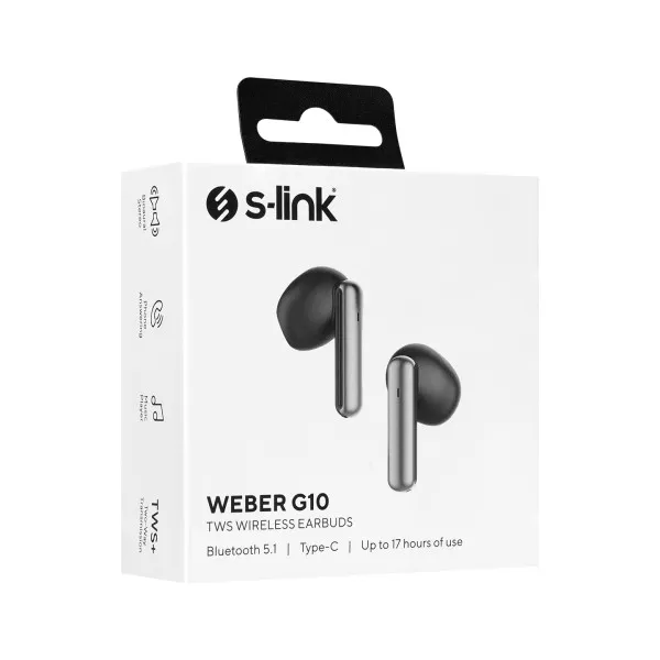 S-link Slušalice sa mikrofonom S-Link Weber G10 TWS Bluetooth 5.1 crne Slika 5