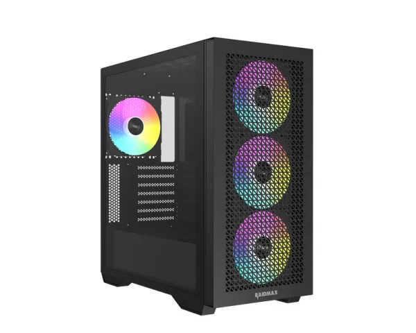 Kućište Raidmax Meshiah X605 Full Tower 4 x ARGB fan/Crni/X605TBF BK Slika 1