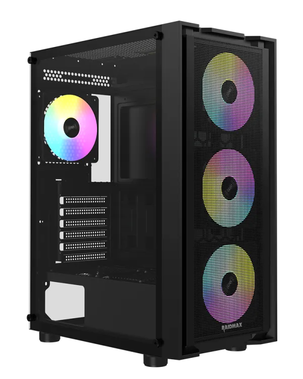 Kuciste Raidmax Vector 216 Black 4 x RGB fan/Window/V216TBF Slika 1