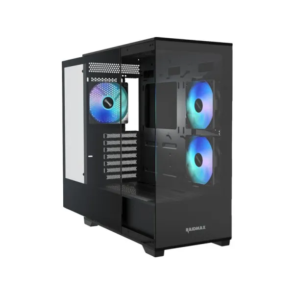 Kuciste Raidmax Infinita i801 Glass/3 x ARGB/Crni/I801TBF Slika 2