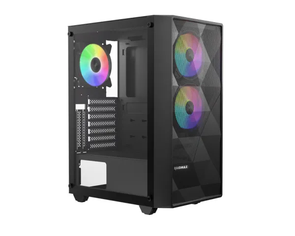 Kuciste Raidmax Meshian X902 S, 3x RGB fan/Crni/Window/X902TBS Slika 1