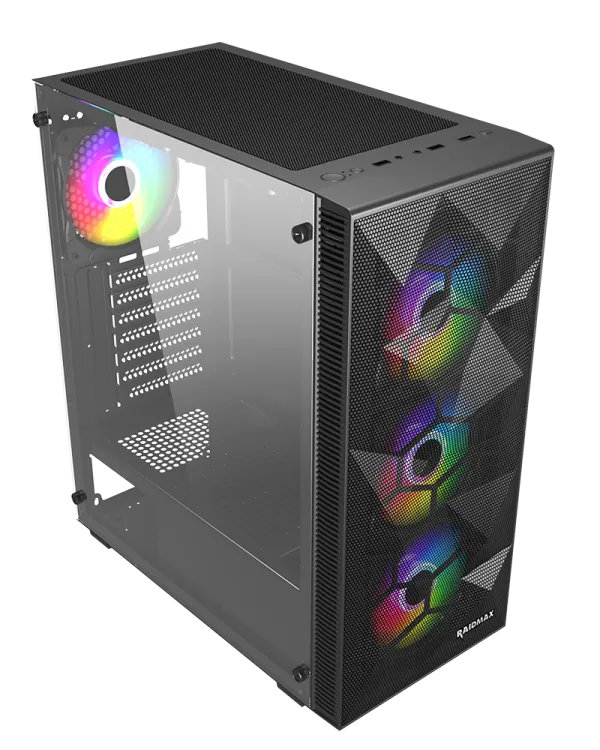Kuciste Raidmax Talos ARGB window/black, 4x 120mm/650W Slika 4