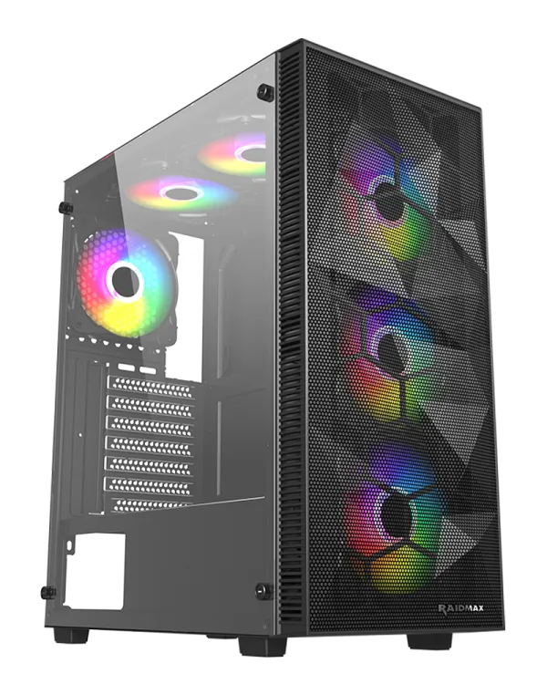 Kuciste Raidmax Talos ARGB window/black, 4x 120mm/650W Slika 1