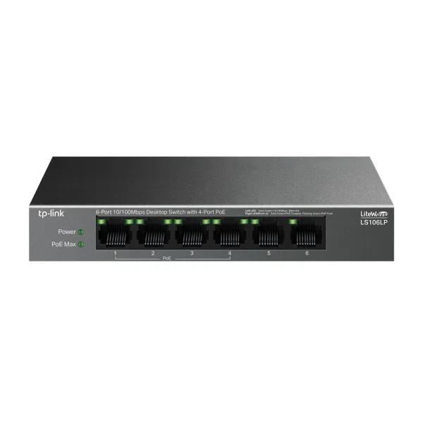 Nedefinisan LAN Switch TP-LINK LS106LP 6port 10/100/1000Mbps/4-PoE metalno kućište Slika 1