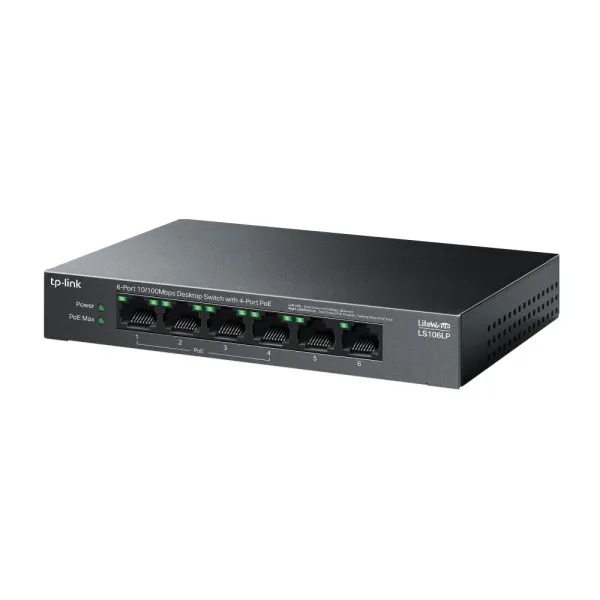 Nedefinisan LAN Switch TP-LINK LS106LP 6port 10/100/1000Mbps/4-PoE metalno kućište Slika 3