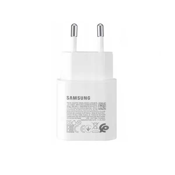 Kućni punjač Samsung PD 3A 25W Type C bez kabla beli BULK (EP-TA800NWE) Slika 3