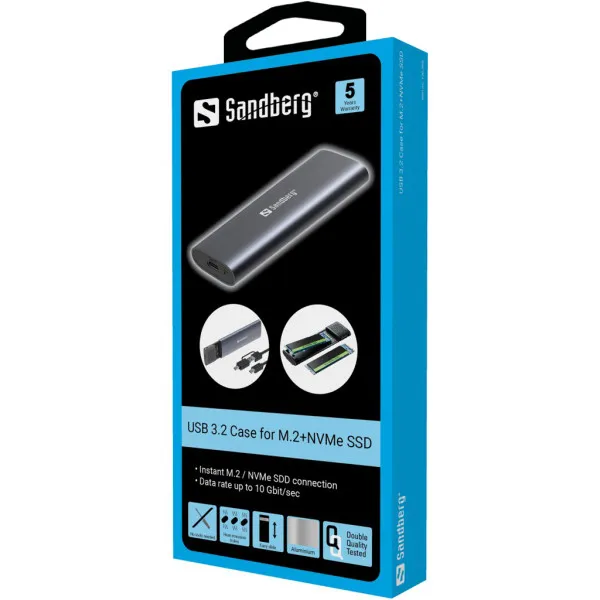 SSD Rack Sandberg USB 3.2 - M.2/NVMe SSD 136-39 Slika 5