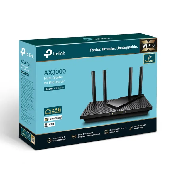 LAN Router TP-Link Archer AX55Pro AX3000/WiFi6/4 2.5G LAN Slika 7