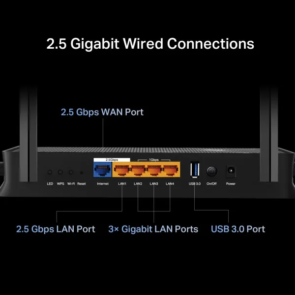 TP-Link LAN Router TP-LINK Archer BE230 BE3600 WiFi7/2.5Gb WAN/4GLAN Slika 6