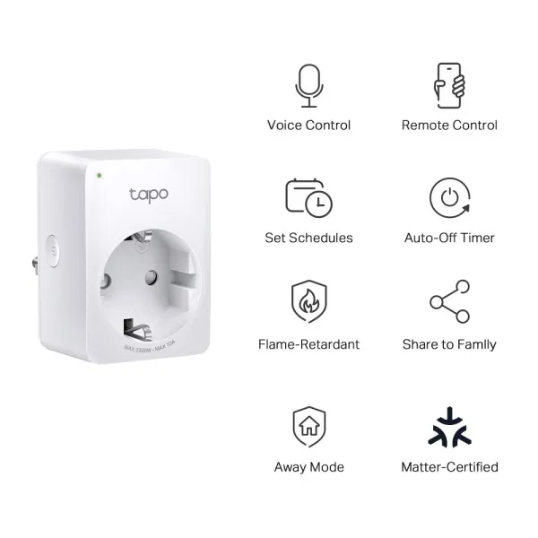 SMART utičnica TP-Link Tapo P100M 10A/2300W Slika 2
