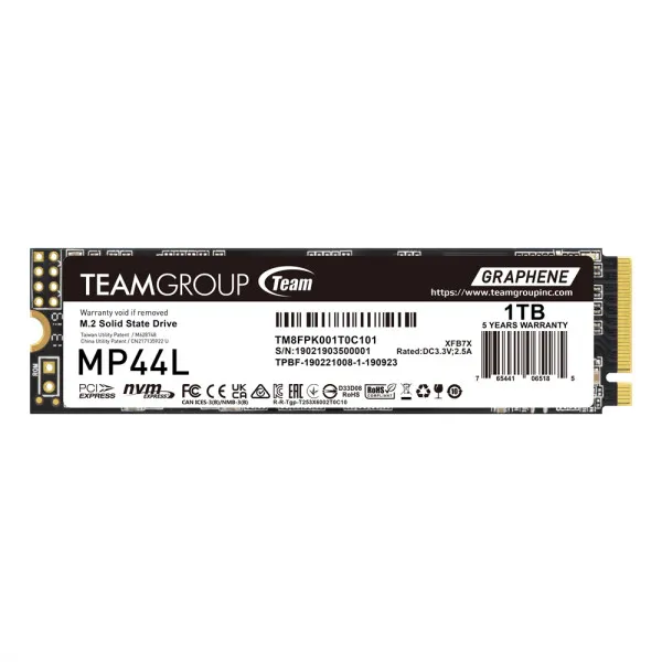 SSD M.2 NVMe TeamGroup 1TB MP44L Gen4x4 5000MBs/4500MBs TM8FPK001T0C101 Slika 1