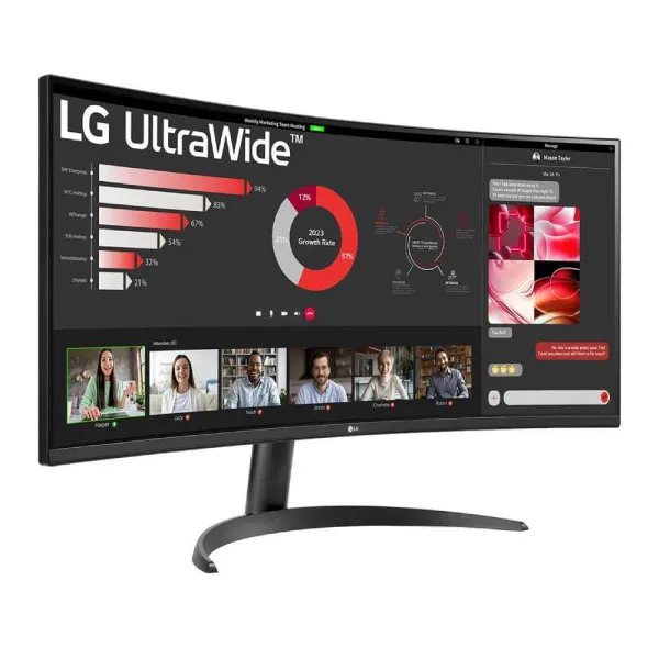 Monitor 34" LG 34WR50QK-B VA 3440x1440/100Hz/5ms/2xHDMI/DP Slika 3