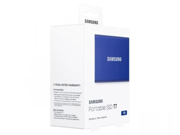 Eksterni SSD Samsung Portable T7 1TB MU-PC1T0H plavi Slika 2