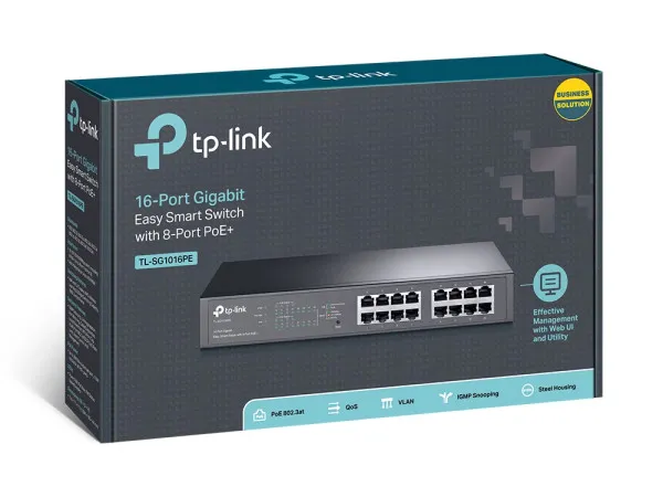 TP-Link LAN Switch TP-LINK TL-SG1016PE 16x1Gb (8-PoE)/SMART/150W Slika 4