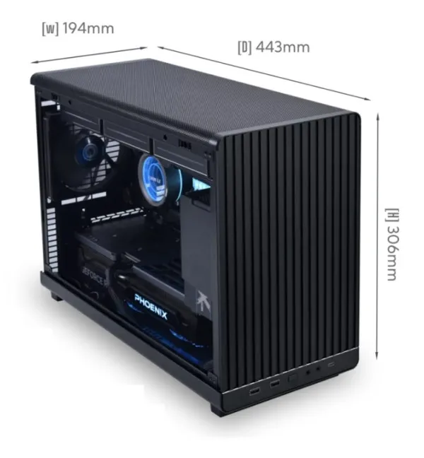 Kućište Lian Li DAN A3 mATX /Crno, A3-mATX Black & WOOD Slika 6