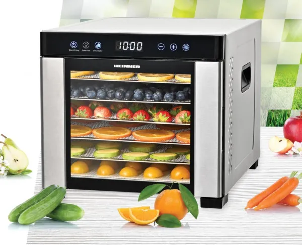 Heinner Dehidrator HEINNER PRODRY ESSENTIAL HFD-KD600SS 650W/6 mesta/75c/timer Slika 3