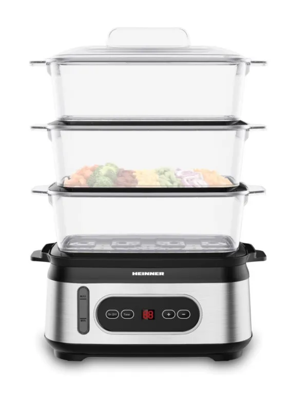 Aparat za kuvanje na pari HEINNER HSA-D950SS 3 posude/1,5l/950W Slika 1