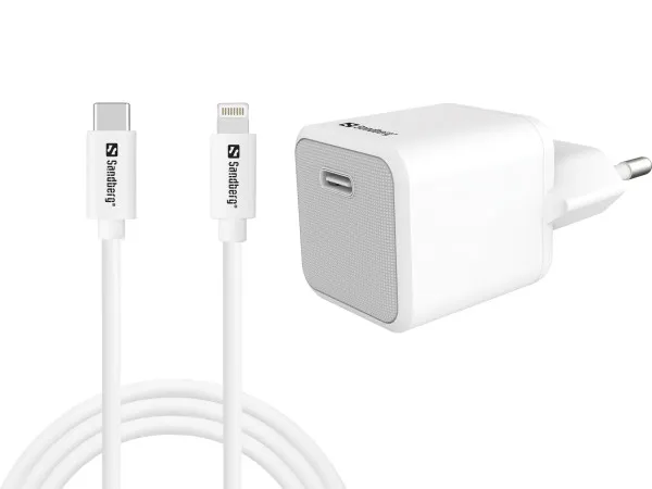 Kucni punjac Sandberg 441-57 USB-C 20W sa Lightning kablom 1m Slika 1