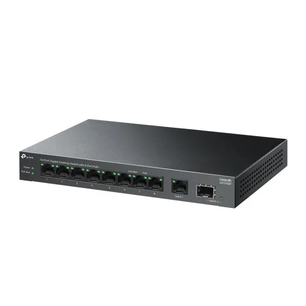 TP-Link LAN Switch TP-LINK LS1210GP 9x1G/1xSFP/8PoE/61W Slika 3