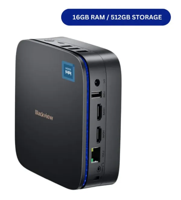 BlackView MP60 Intel N150/16GB/512GB/2xHDMI/2xUSB 3.0/1xRJ45/BT/WiFI/W11P Black Slika 2
