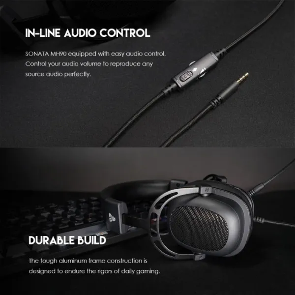 Slušalice sa mikrofonom Fantech MH90 Sonata 3.5mm crne Slika 3