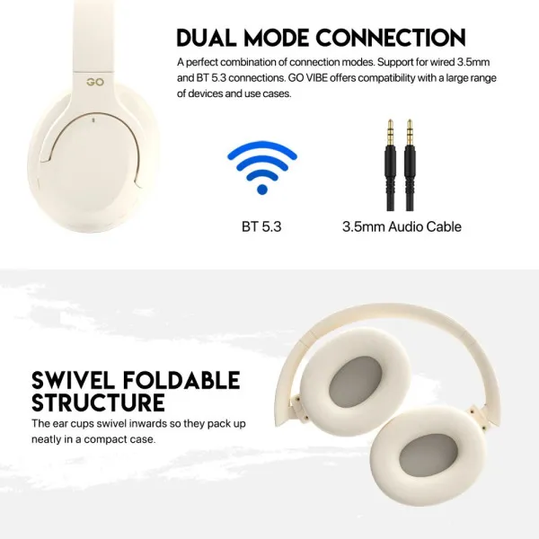 Bluetooth slušalice Fantech GO Vibe WH05 bež Slika 3