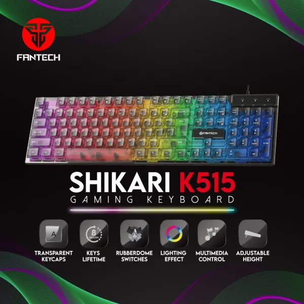 Tastatura USB Fantech K515 Shikari US crna Slika 1